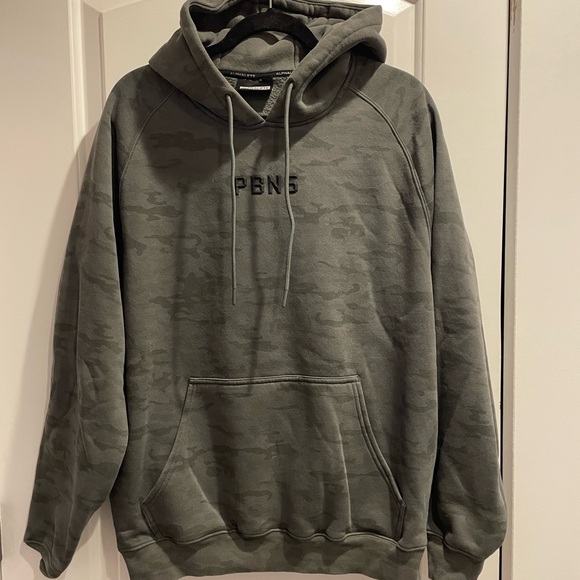 💪 Alphalete PBNS Grey/Olive Camo Hoodie Men’s Large | Athletic Streetwear - Picture 3 of 9